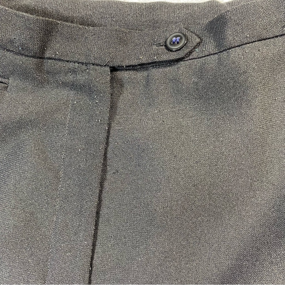 Donna Gray Dress Pants Women Sz 10 Black Straight Leg Hi Rise Business Slacks - Picture 4 of 13